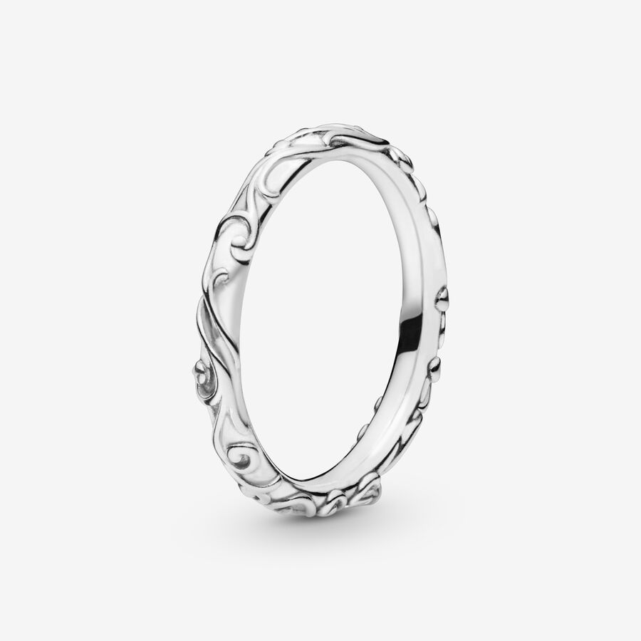 Regal pattern silver ring image number 0